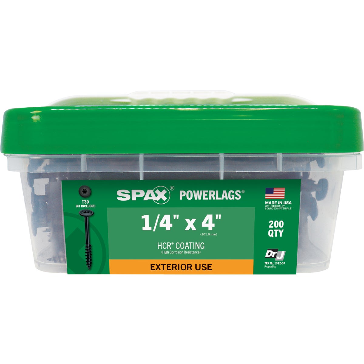 SPAX PowerLags 1/4 In. x 4 In. T30 Washer Head HCR (Exterior Rated) Lag Screw (200-Count) Image 6