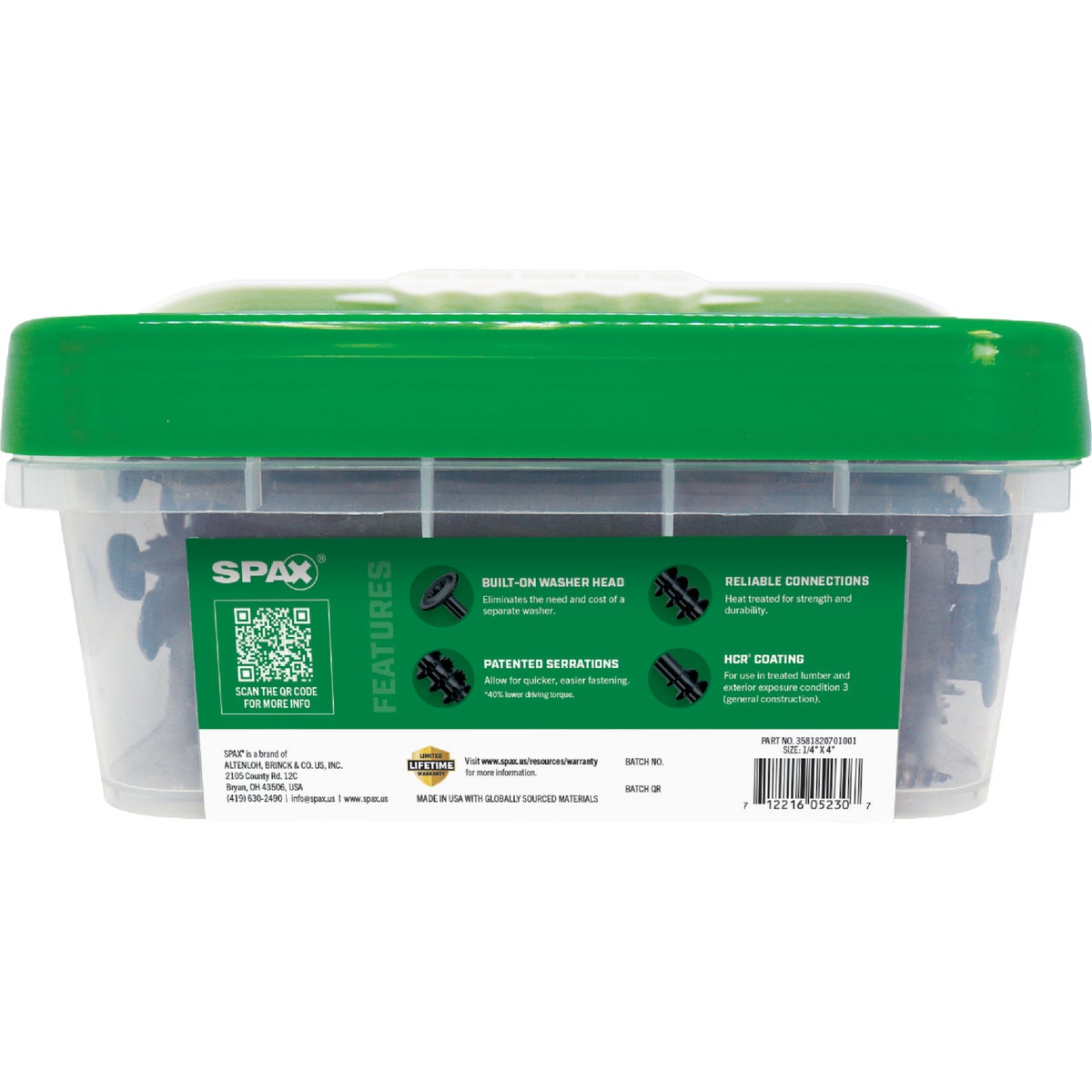 SPAX PowerLags 1/4 In. x 4 In. T30 Washer Head HCR (Exterior Rated) Lag Screw (200-Count) Image 7