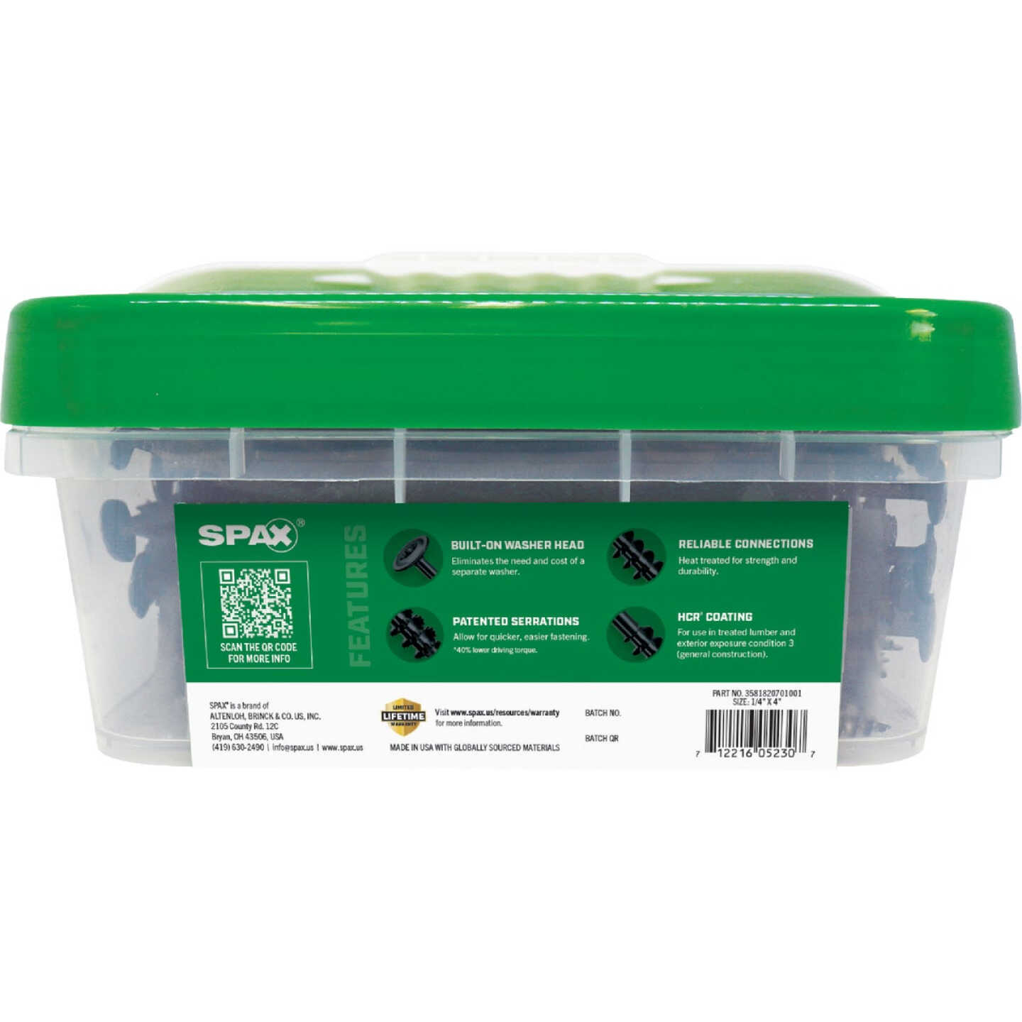 SPAX PowerLags 1/4 In. x 4 In. T30 Washer Head HCR (Exterior Rated) Lag Screw (200-Count) Image 7