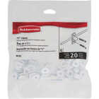 Rubbermaid White Universal Direct Mount C-Clamp Clips (20-Count) Image 2