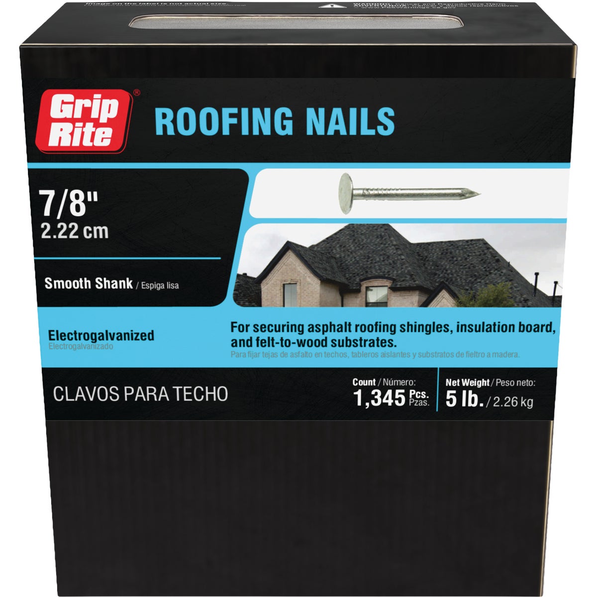 Grip-Rite 7/8 In. x 11 ga Electrogalvanized Roofing Nails (1530-Count) Image 3
