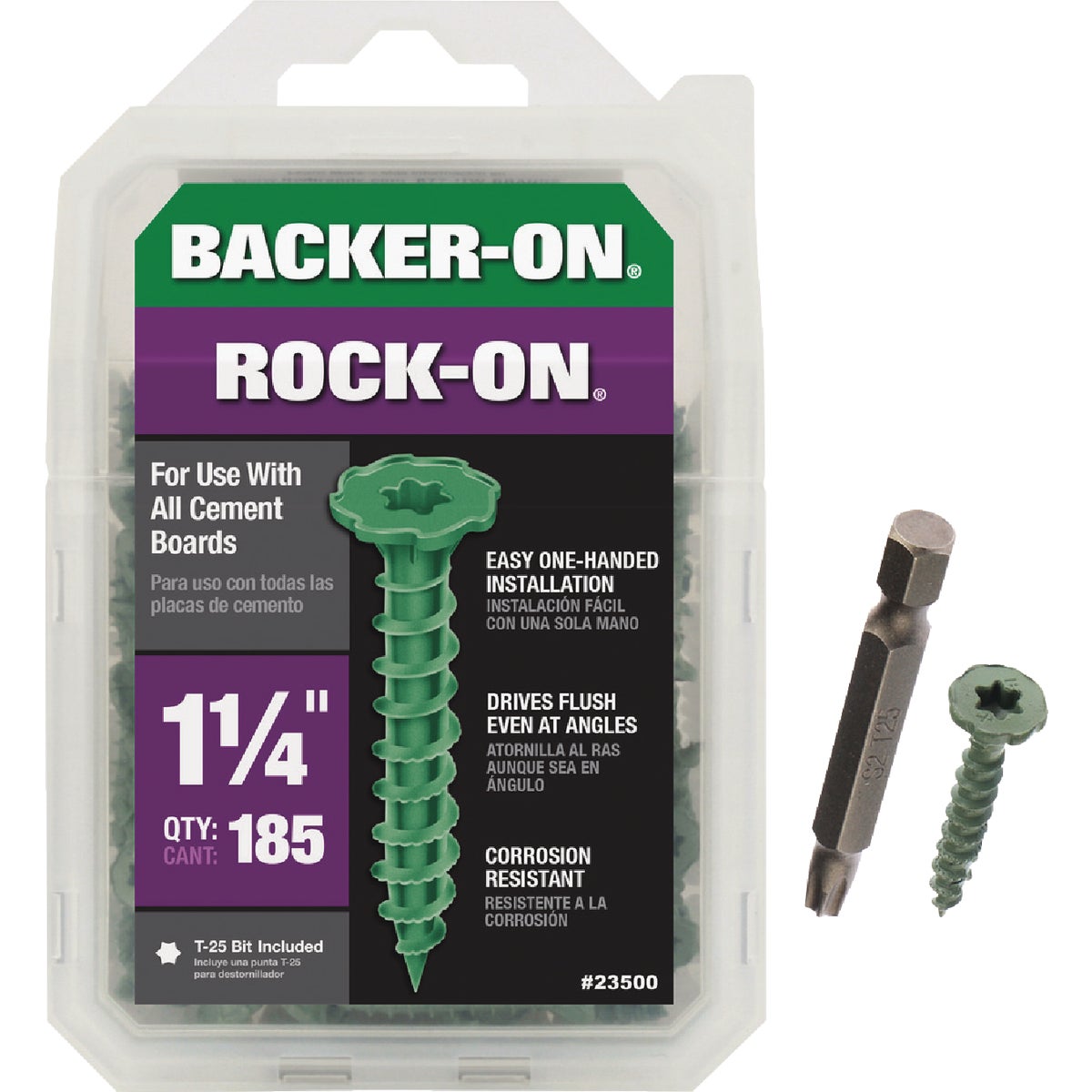 Backer-On Rock-On #9 x 1-1/4 In. Star Drive Cement Board Screws (185-Count)