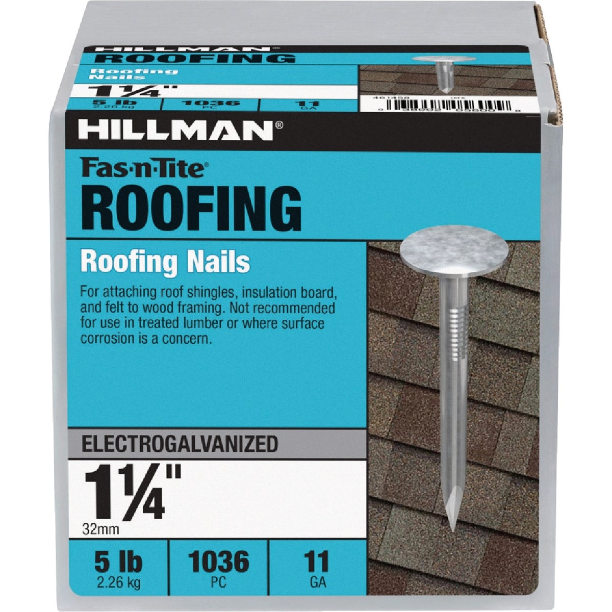 Hillman Fas-n-Tite 1-1/4 In. Electrogalvanized Roofing Nails (5 Lb.) Image 2
