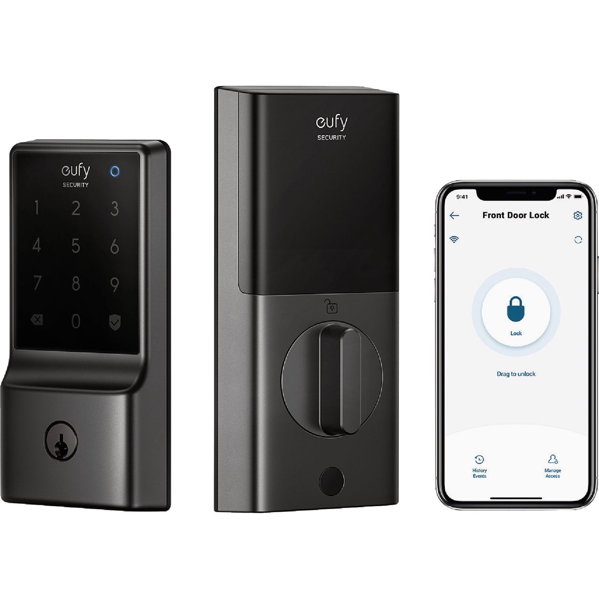 eufy Smart Lock C210 Black 5-In-1 Keyless Entry Door Lock