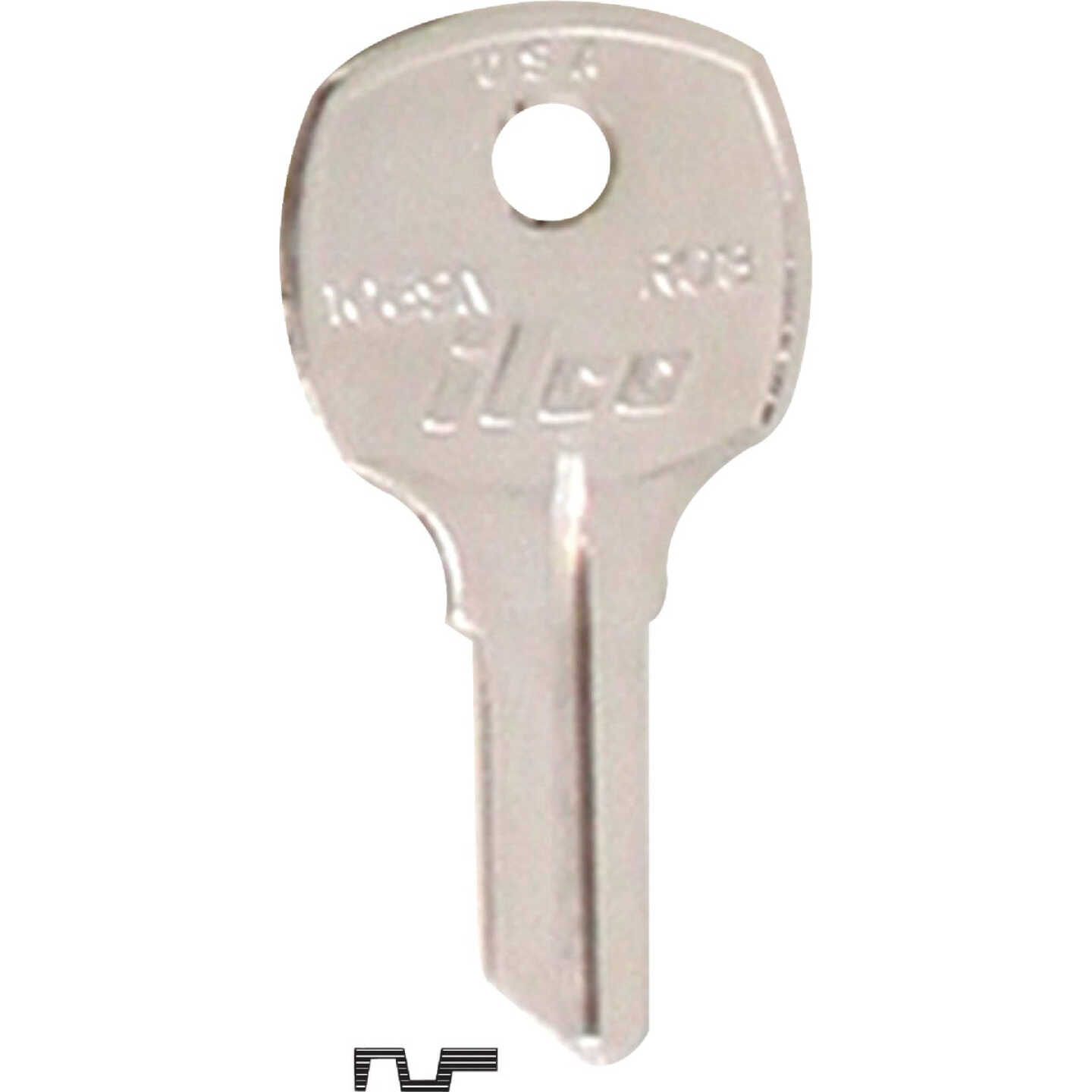 ILCO Russwin Nickel Plated File Cabinet Key RO3 / 1069N (10-Pack) Image 1