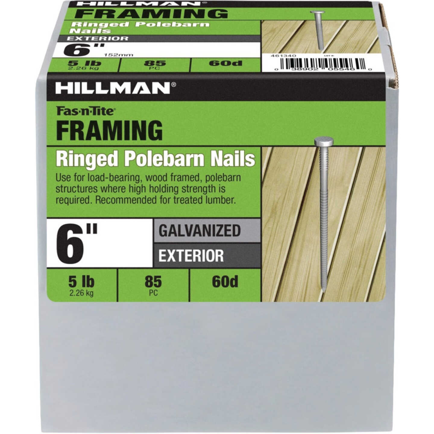 Hillman Fas-n-Tite 6 In. Hot Dipped Galvanized Polebarn Nails (85-Count) Image 1