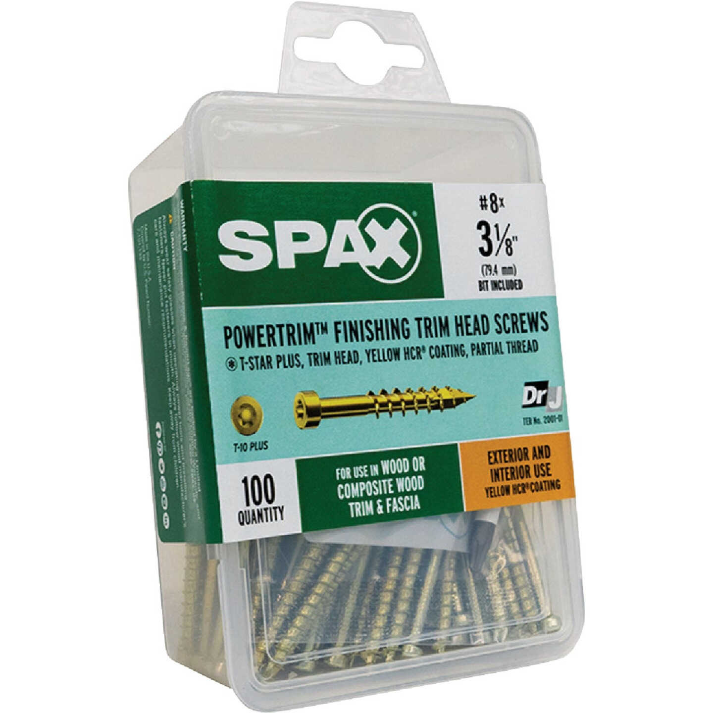 SPAX #8 x 3-1/8 In. T10 Plus Cylindrical Head HCR (Exterior Rated) Yellow Trim Screw (100-Count) Image 6