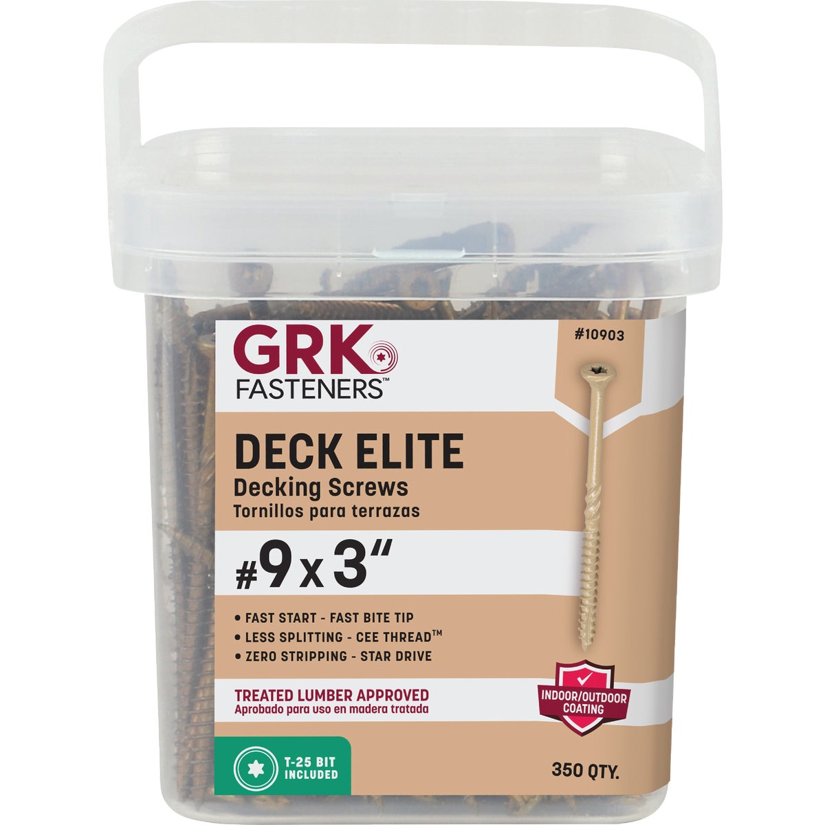 GRK Deck Elite #9 x 3 In. Star Drive Bugle-Head Deck Screw (350-Count) Image 6