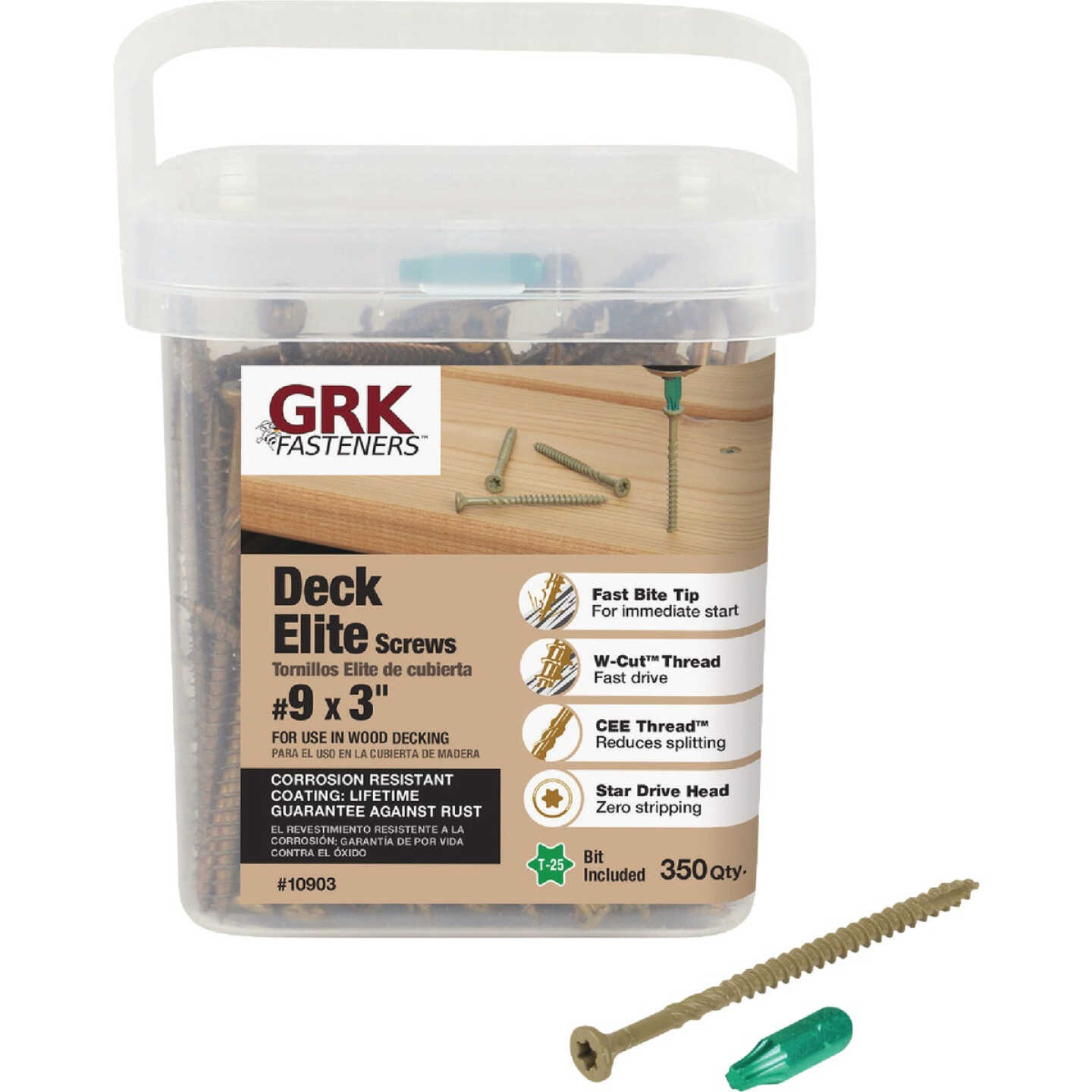 GRK Deck Elite #9 x 3 In. Star Drive Bugle-Head Deck Screw (350-Count) Image 1