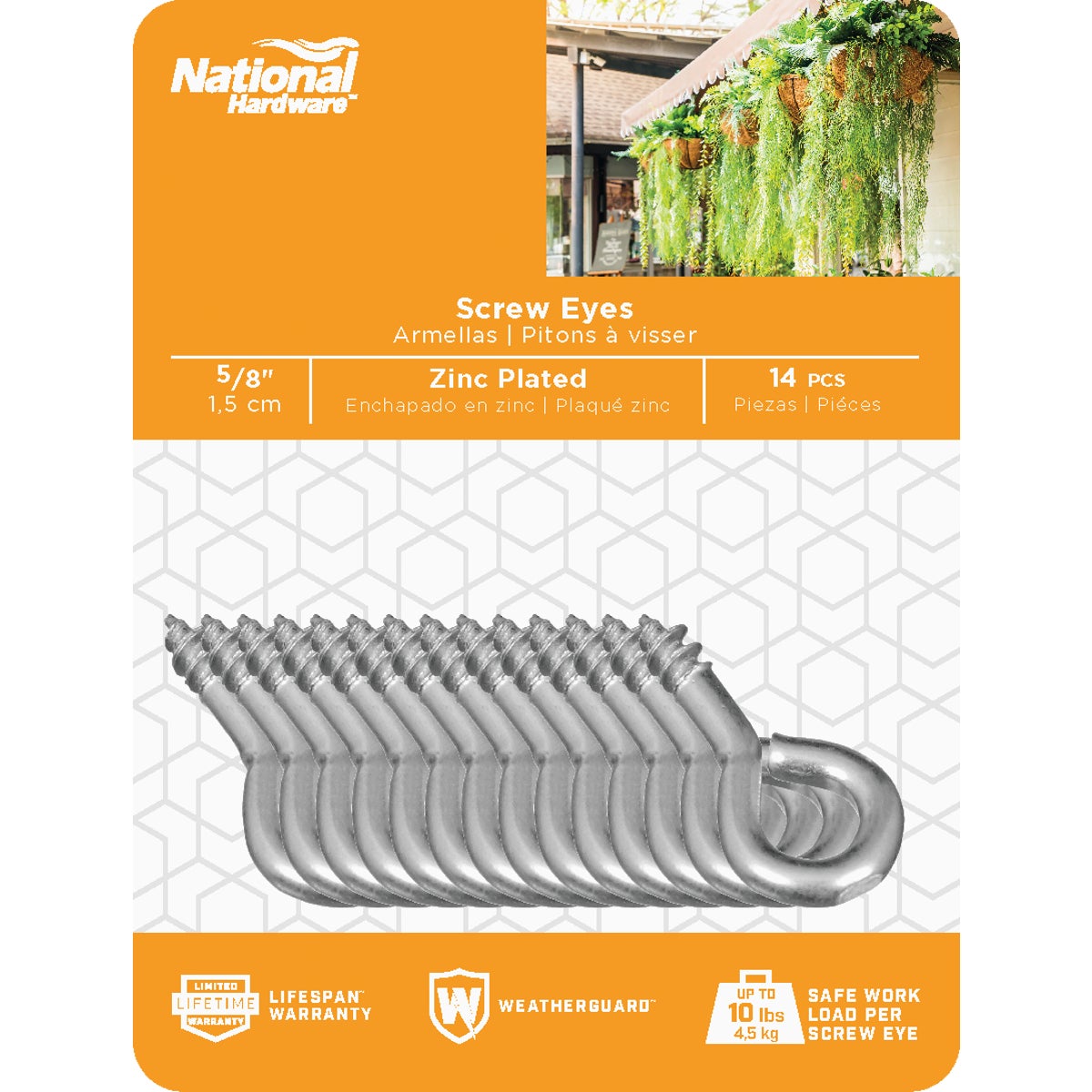 National Hardware #214-1/2 Zinc Small Screw Eye (14-Count) Image 2