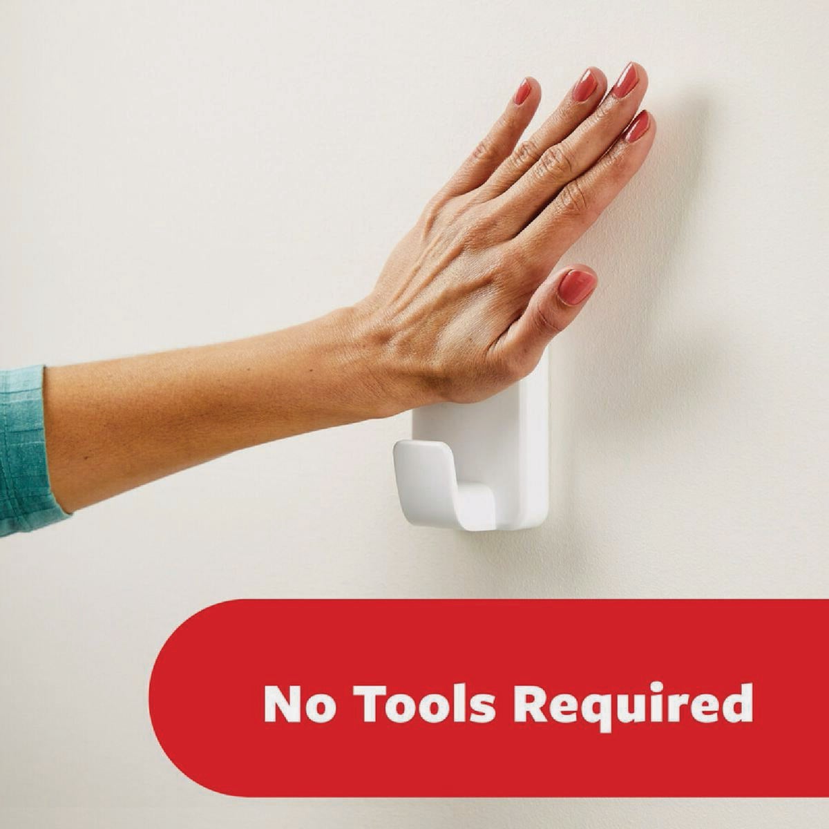 Command Extra Large 15 Lb. Adhesive Hook, White, 2 Hooks, 8 Strips Image 4