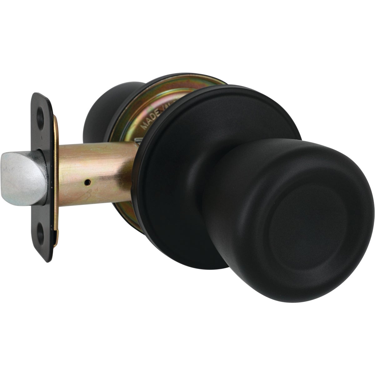 Steel Pro Matte Black Tulip Passage Door Knob Image 3