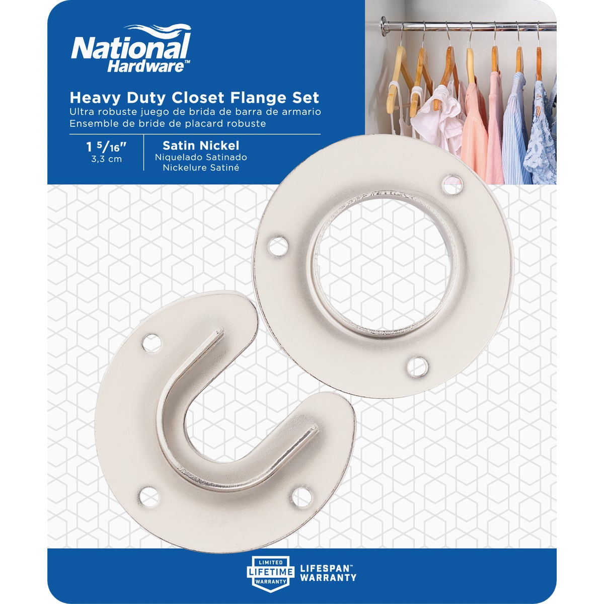 Stanley Home Designs 1-5/16 In. Zinc Closet Rod Socket, Satin Nickel (2-Pack) Image 2