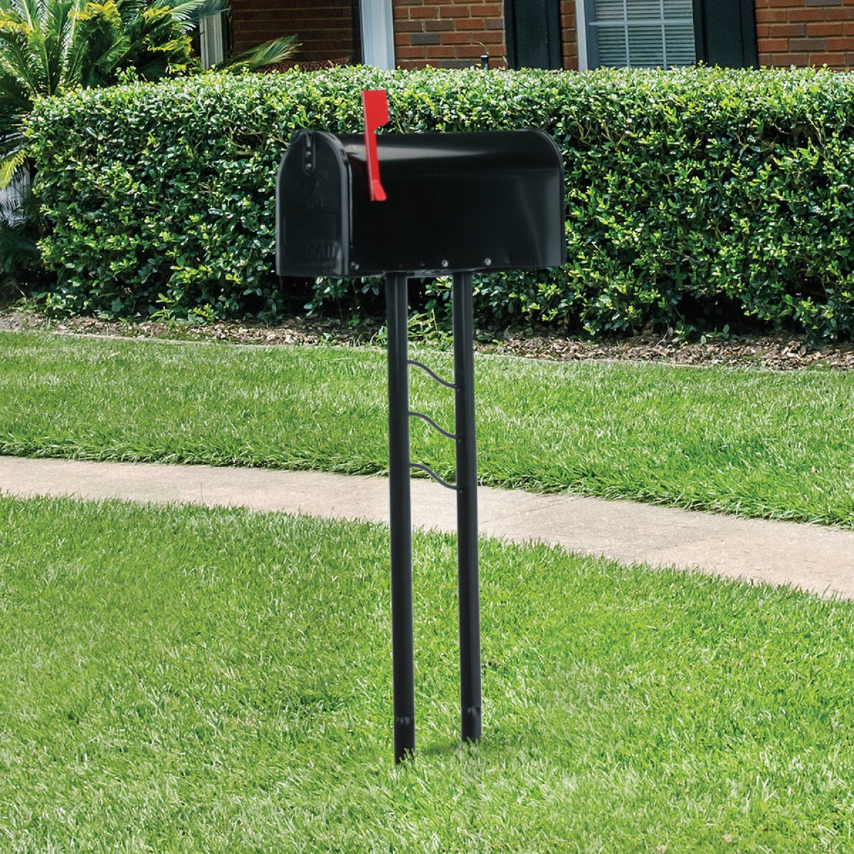Architectural Mailboxes Black Glossy Mailbox-to-Go All-in-One Mailbox & Post Kit Image 2