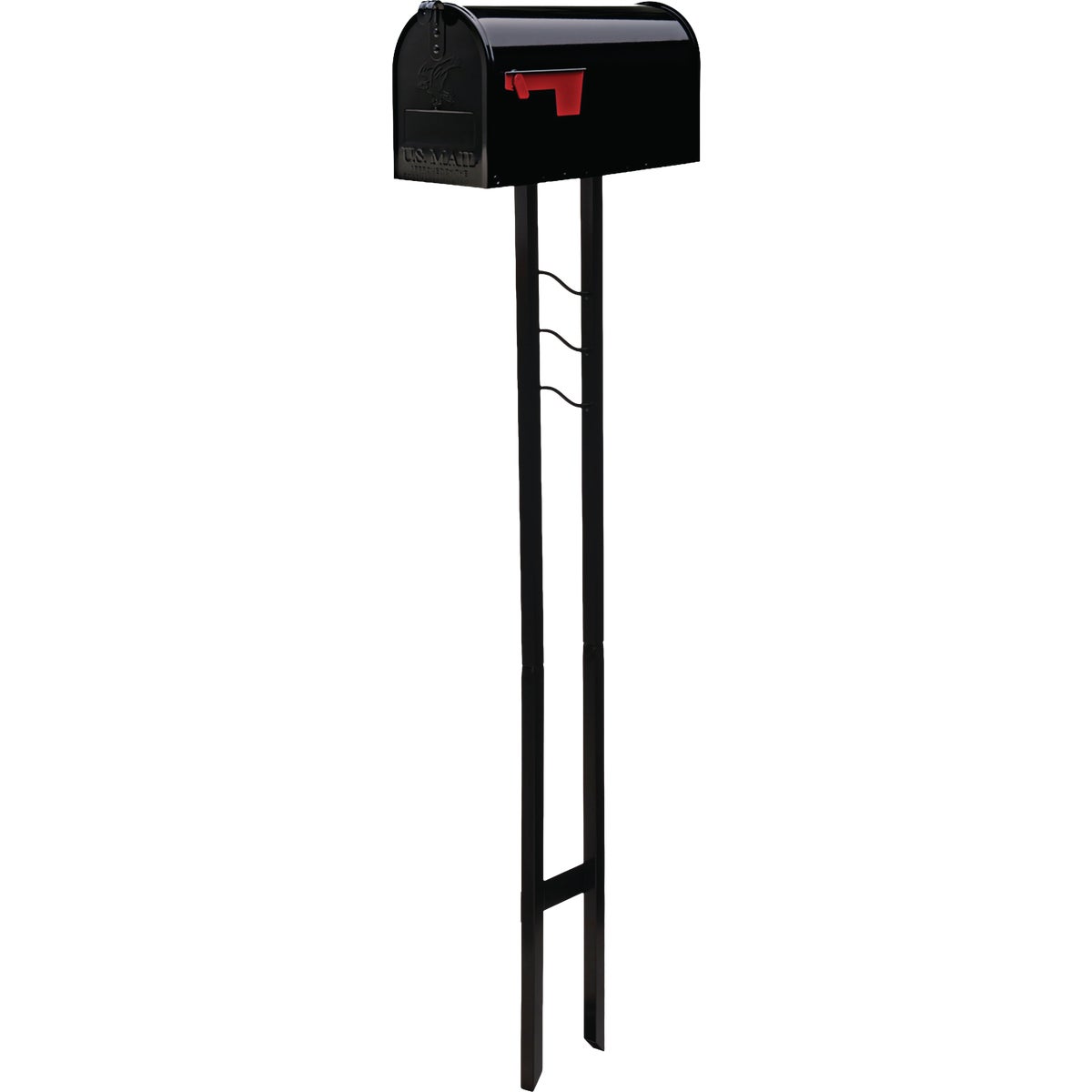 Architectural Mailboxes Black Glossy Mailbox-to-Go All-in-One Mailbox & Post Kit