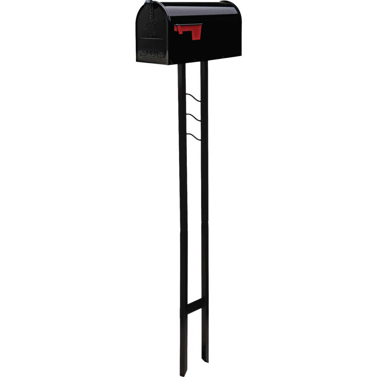 Architectural Mailboxes Black Glossy Mailbox-to-Go All-in-One Mailbox & Post Kit Image 1