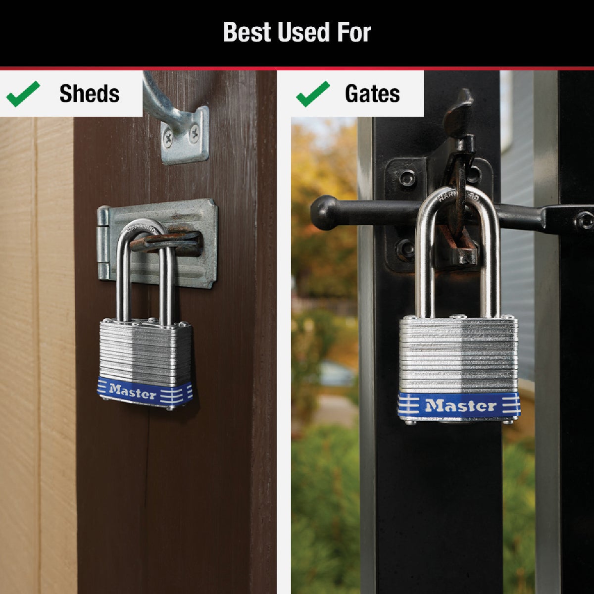 Master Lock 1-9/16 In. Wide 4-Pin Tumbler Keyed Padlock Image 4