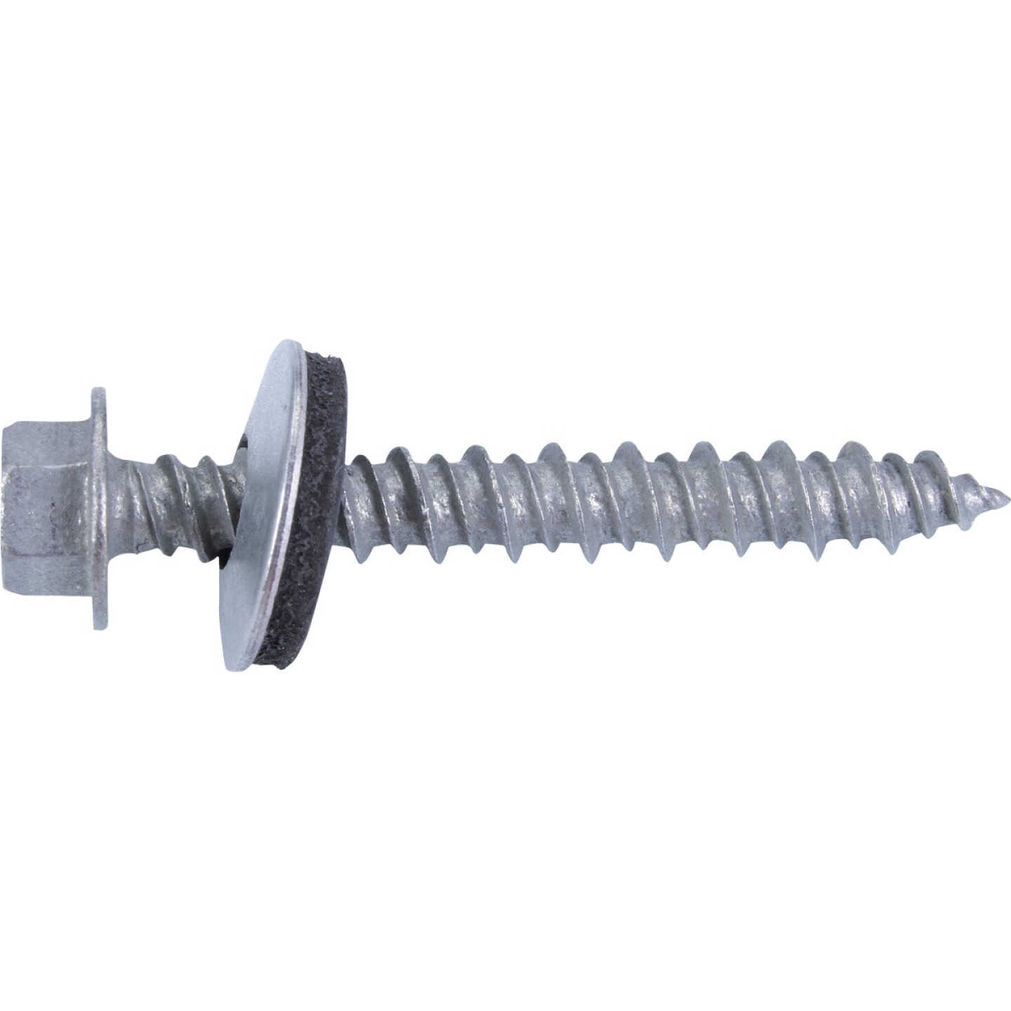 Grip-Rite 1-1/2 In. x 10 ga Hex Washer Head Mechanically Galvanized Screw (1 Lb.) Image 1