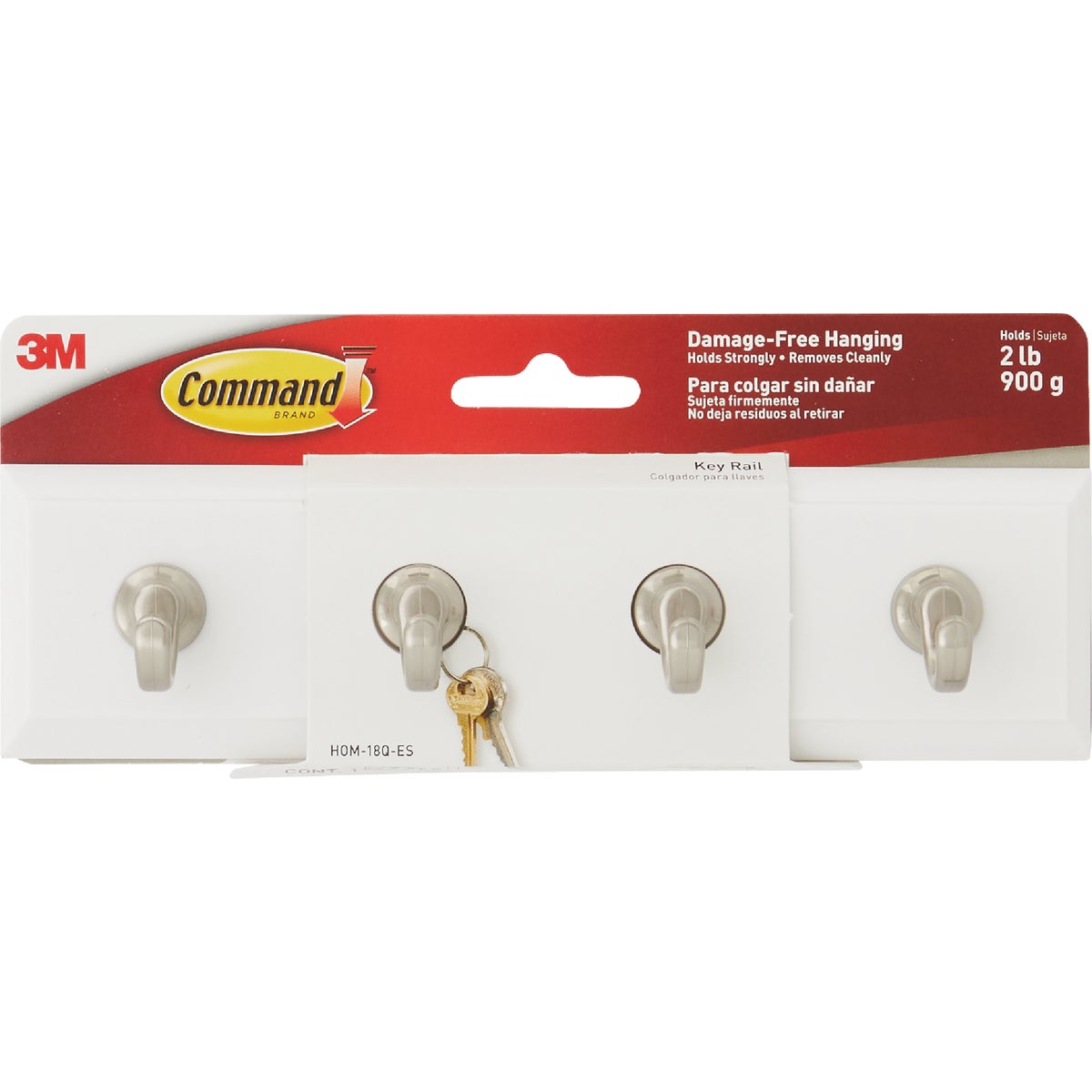 Command Quartz Adhesive Key Rail, 6 Strips Image 7