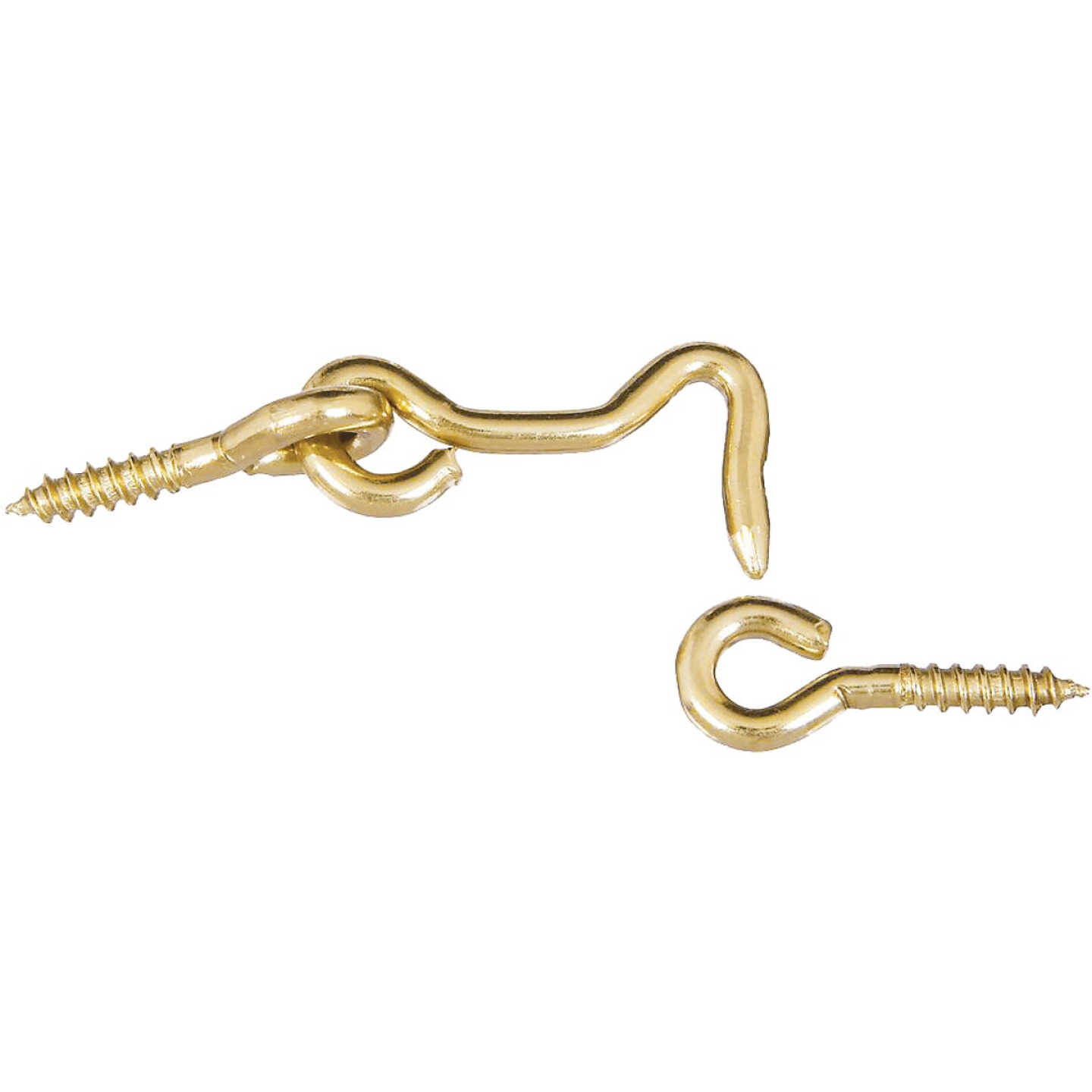 National Hardware Solid Brass 1-1/2 In. Hook & Eye Bolt (2-Count) Image 1