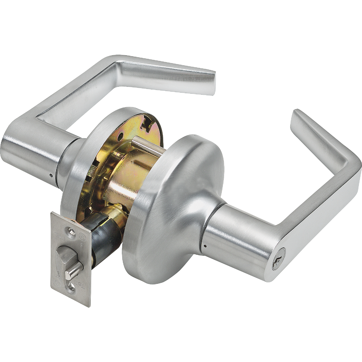 Tell Satin Chromium-Plated Storeroom Door Lever 