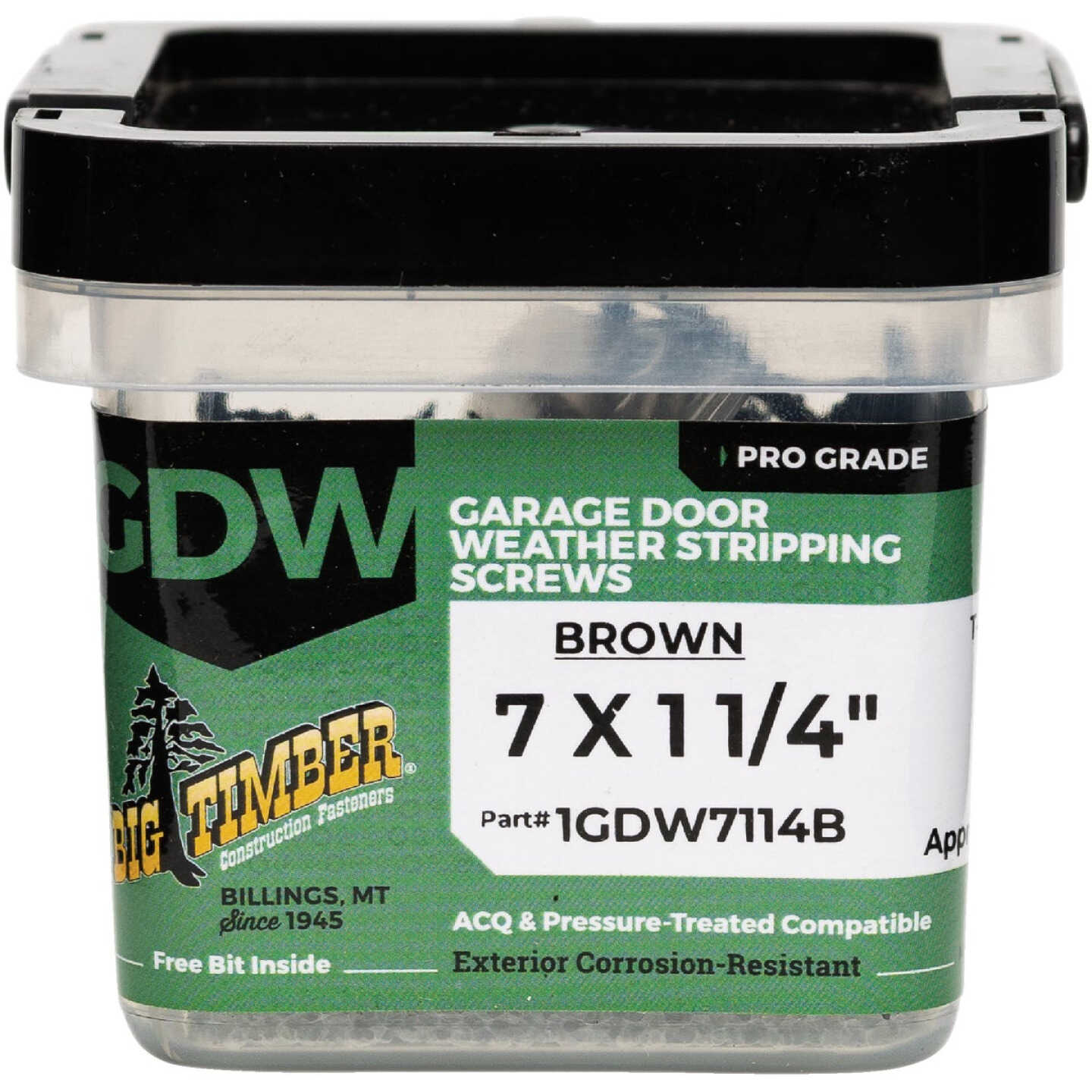 Big Timber #7 x 1-1/4 In. Star Drive Weather Stripping Brown Wood Screw (1 Lb.) Image 1
