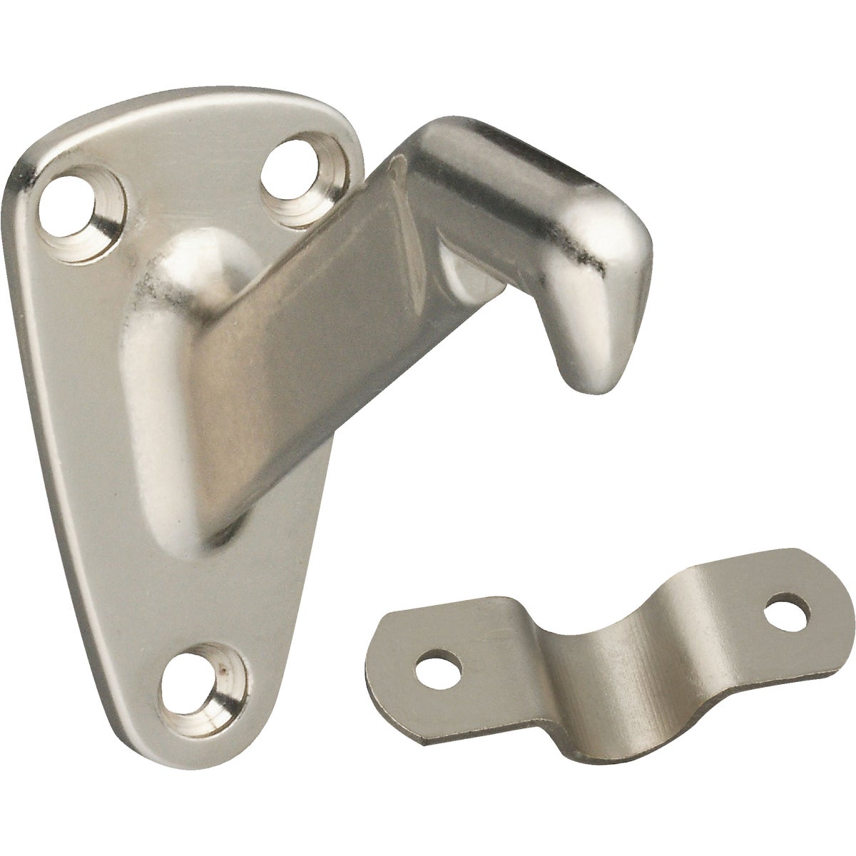 National Hardware Gallery Series Satin Nickel Handrail Bracket Image 1