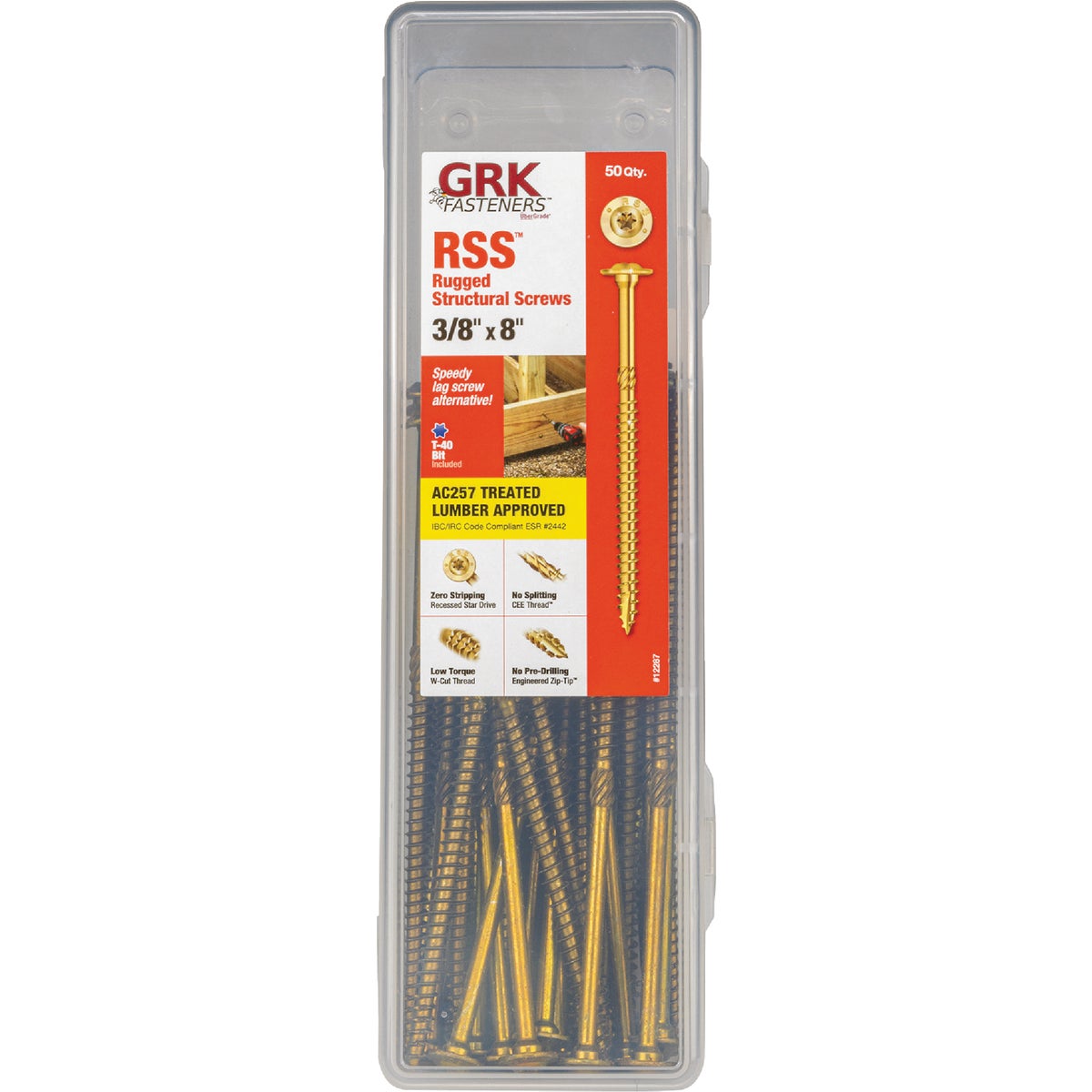 GRK RSS Rugged 3/8 In. x 8 In. Star Drive Washer-Head Structure Screw (50-Count) Image 7