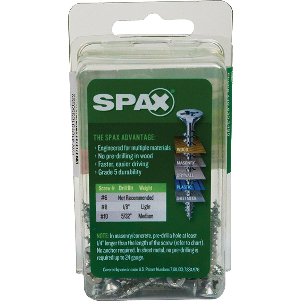 SPAX #6 x 1-1/4 In. Unidrive (Combo Drive) Flat Head Zinc (Interior) Multi-Purpose Construction Screw (35-Count) Image 5