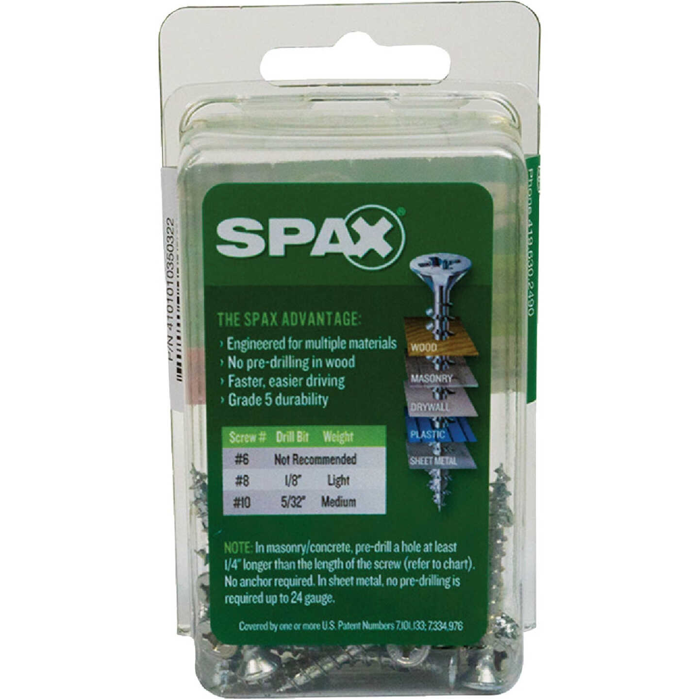 SPAX #6 x 1-1/4 In. Unidrive (Combo Drive) Flat Head Zinc (Interior) Multi-Purpose Construction Screw (35-Count) Image 5
