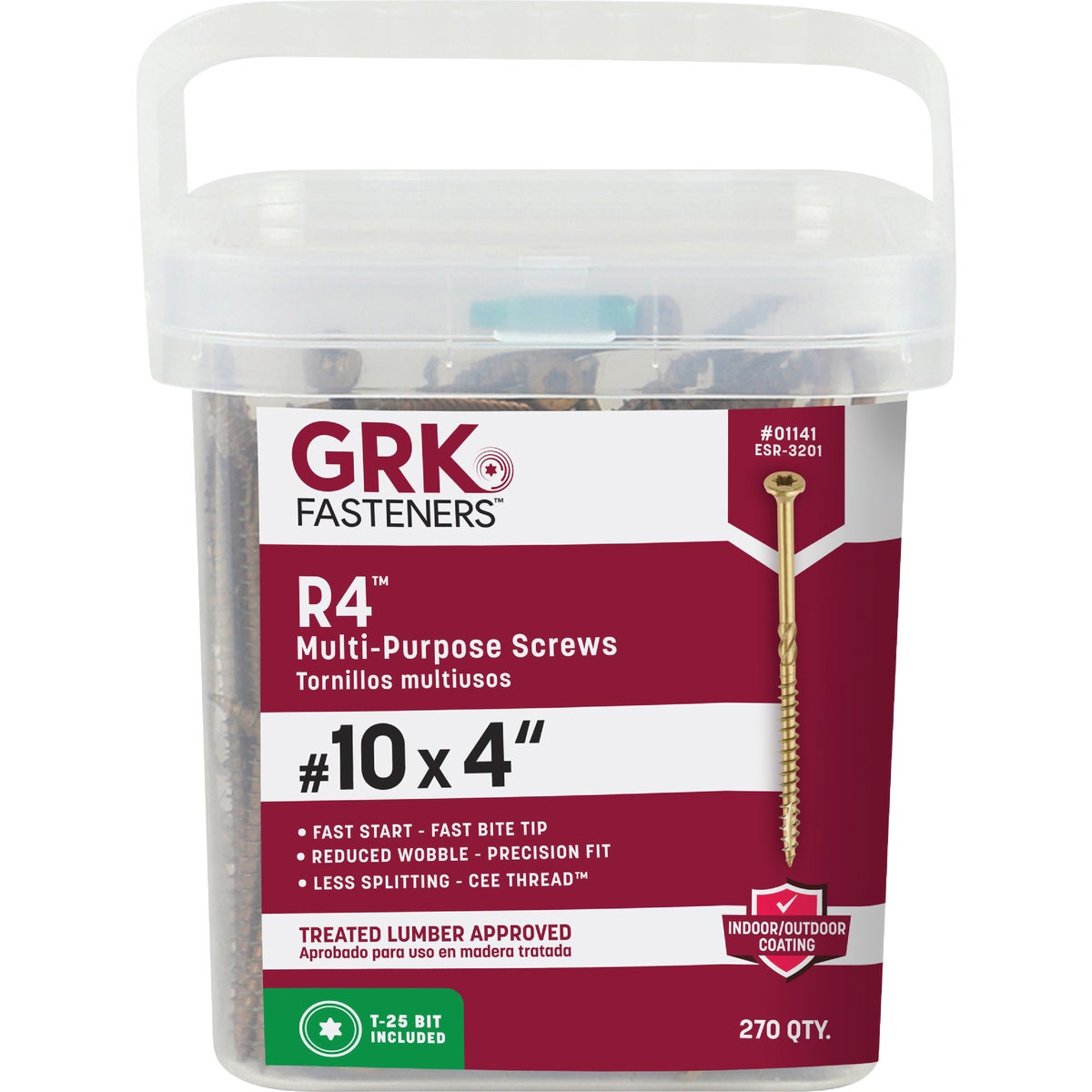 GRK R4 #10 x 4 In. Star Drive Multi-Purpose Wood Screw (270-Count) Image 6