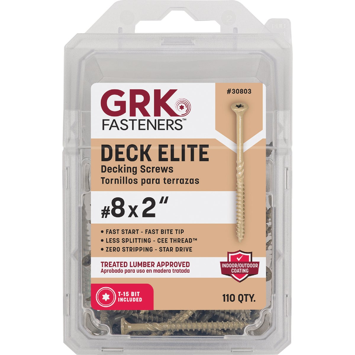 GRK Deck Elite #8 x 2 In. Star Drive Bugle-Head Deck Screw (100-Count) Image 3