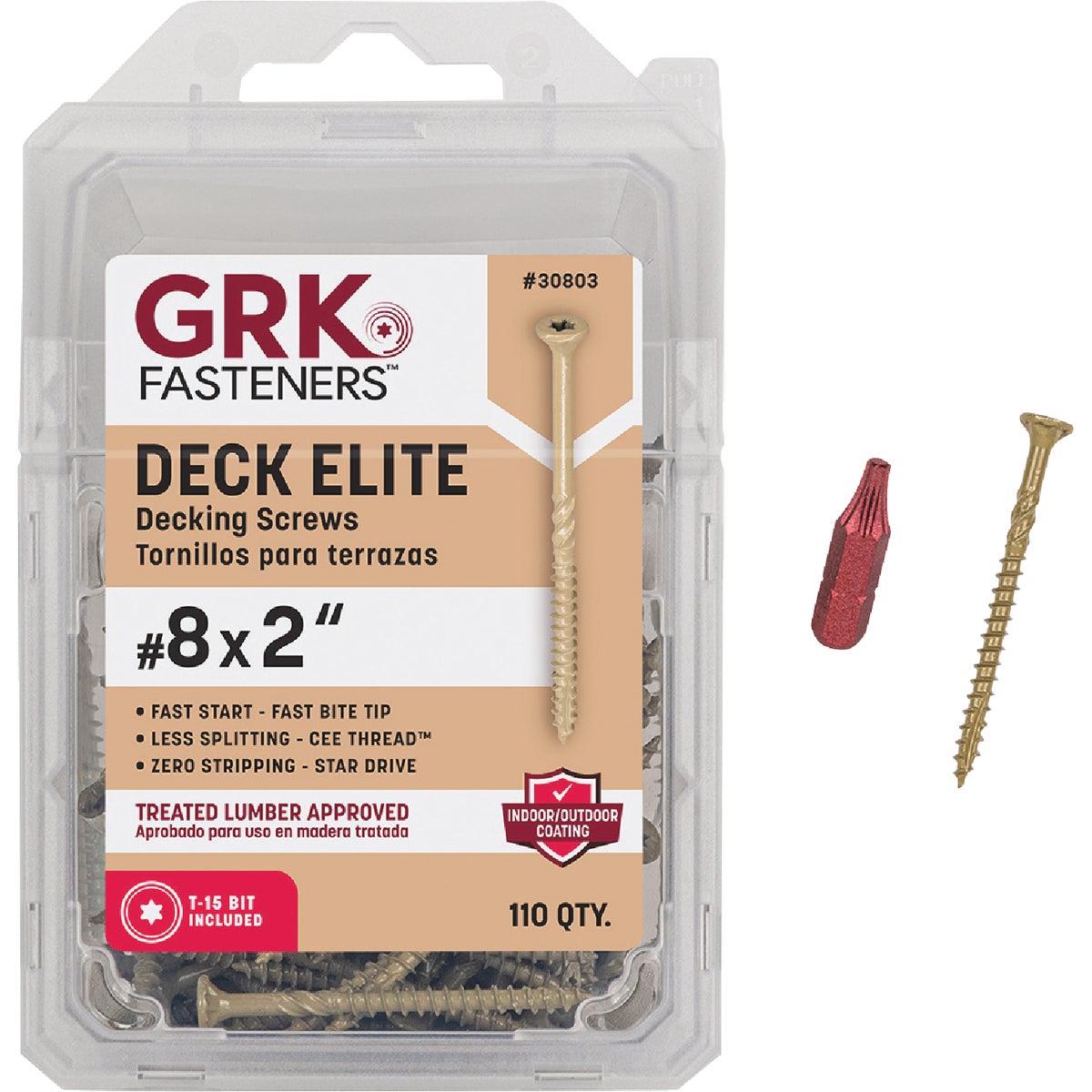 GRK Deck Elite #8 x 2 In. Star Drive Bugle-Head Deck Screw (100-Count)