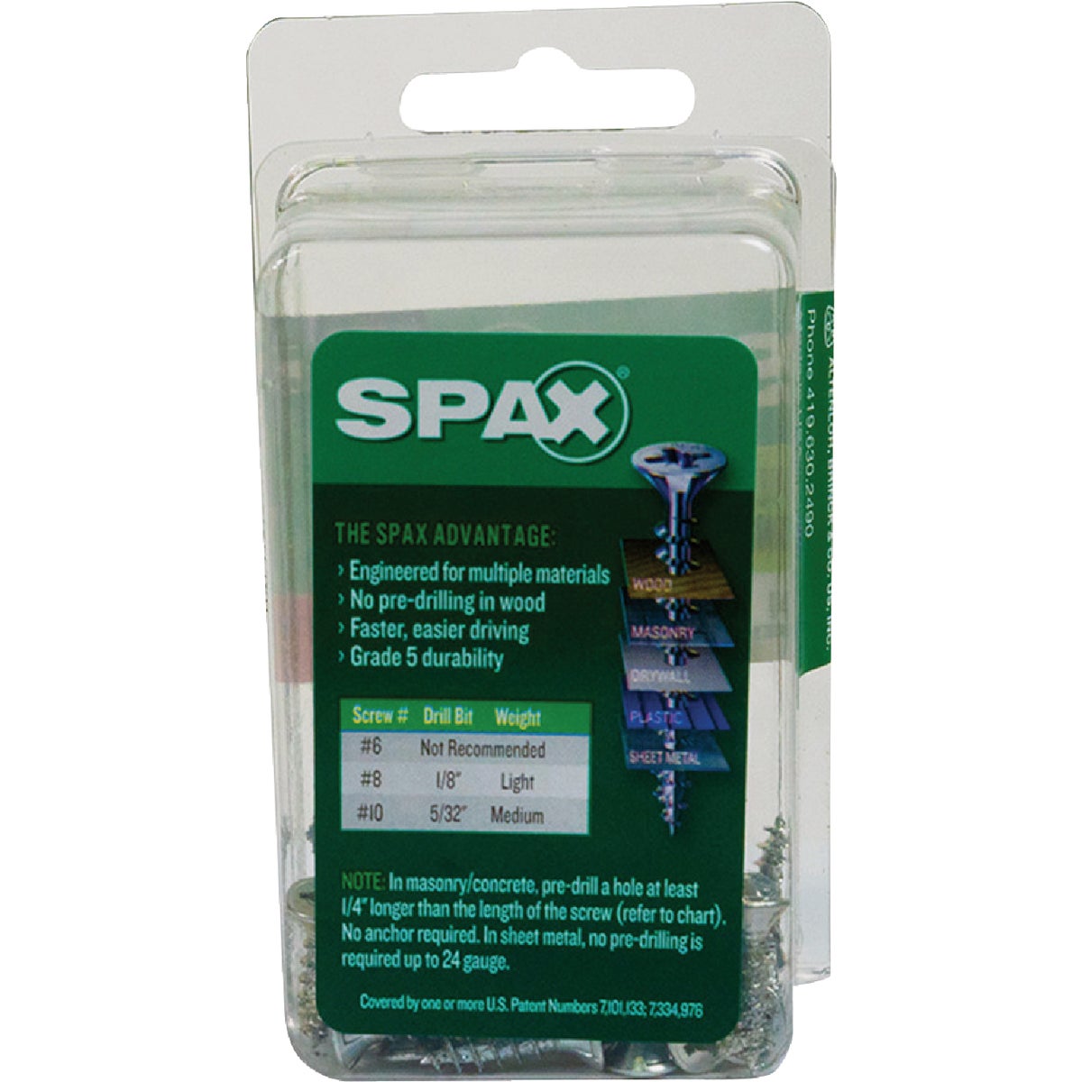 SPAX #8 x 5/8 In. Unidrive (Combo Drive) Flat Head Zinc (Interior) Multi-Purpose Construction Screw (40-Count) Image 5