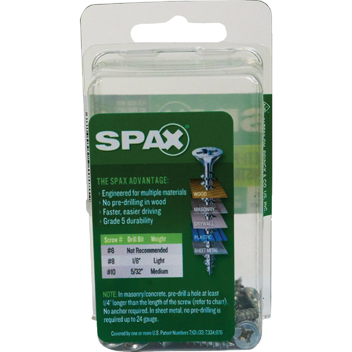 SPAX #8 x 3/4 In. Unidrive (Combo Drive) Flat Head Zinc (Interior) Multi-Purpose Construction Screw (35-Count) Image 5