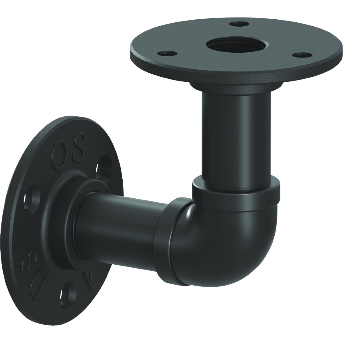 Knape & Vogt Birmingham 4 In. Black Elbow Pipe Shelf Bracket