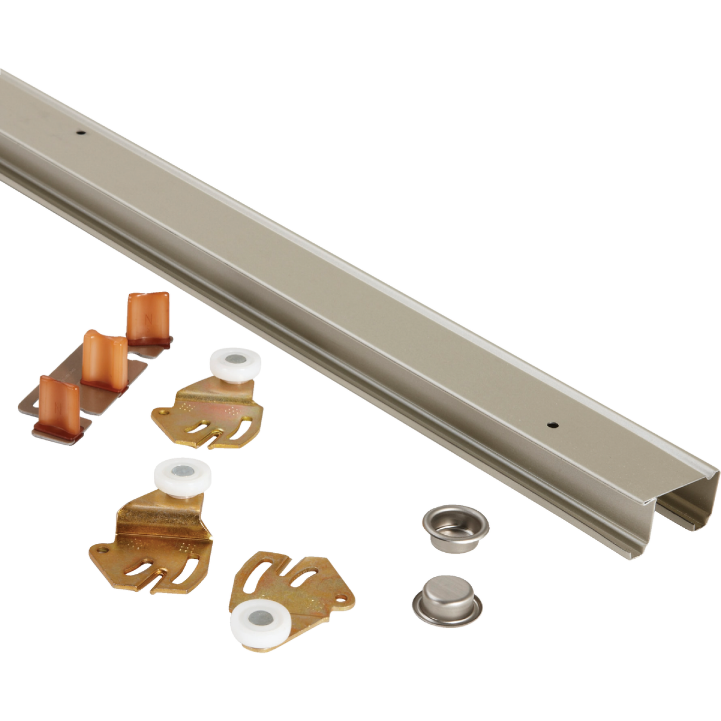 Johnson 72 In. Steel Bypass Door Hardware Set Image 1