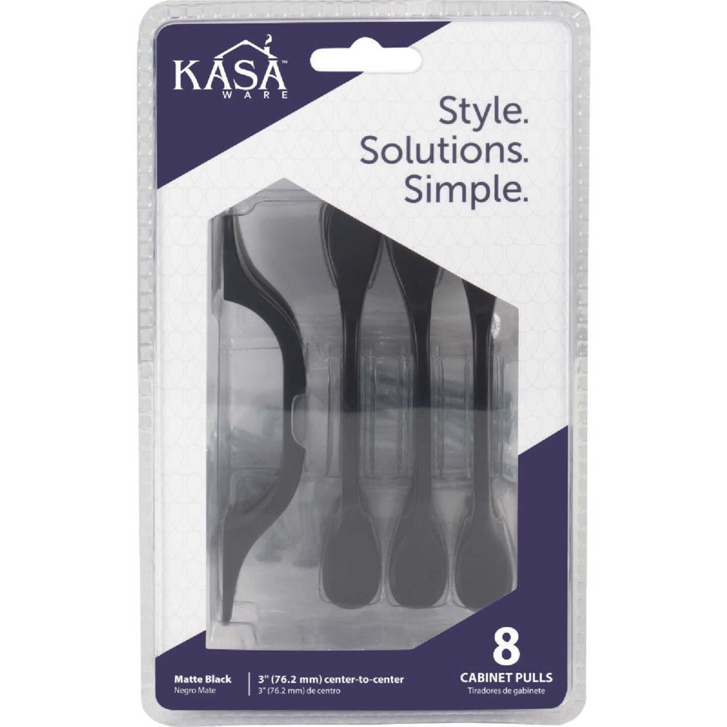 KasaWare 5 In. Matte Black Cabinet Pull (8-Pack) Image 1