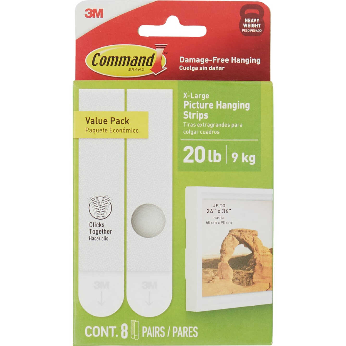 Command 20 Lb. White Picture Hanging Strips, 8 Pairs Image 7
