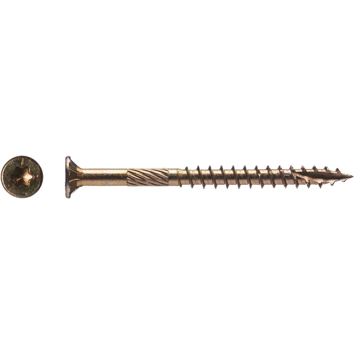 Big Timber #10 x 3 In. Yellow Zinc Star Drive Flat Head Wood Screw (1 Lb.) Image 2