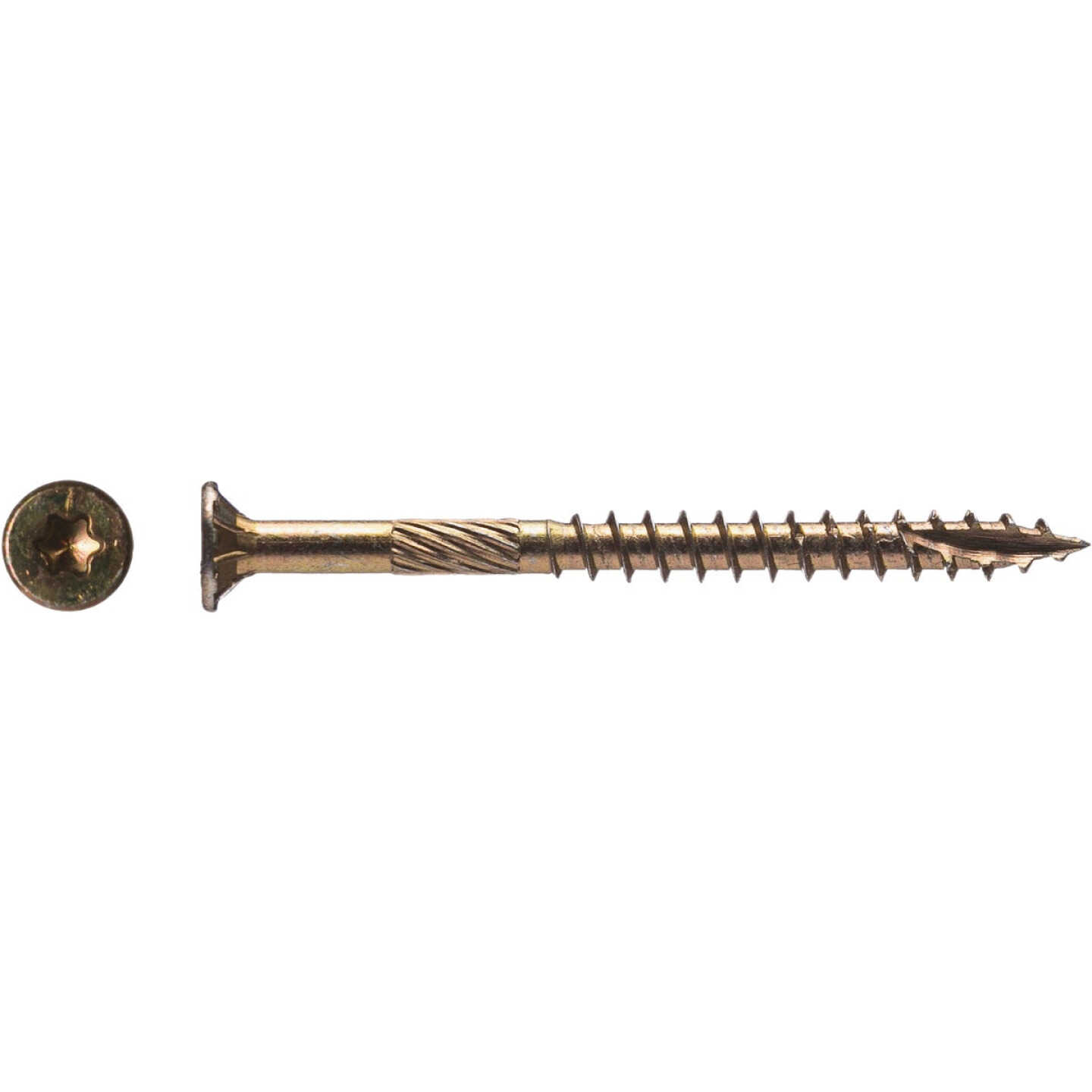 Big Timber #10 x 3 In. Yellow Zinc Star Drive Flat Head Wood Screw (1 Lb.) Image 2