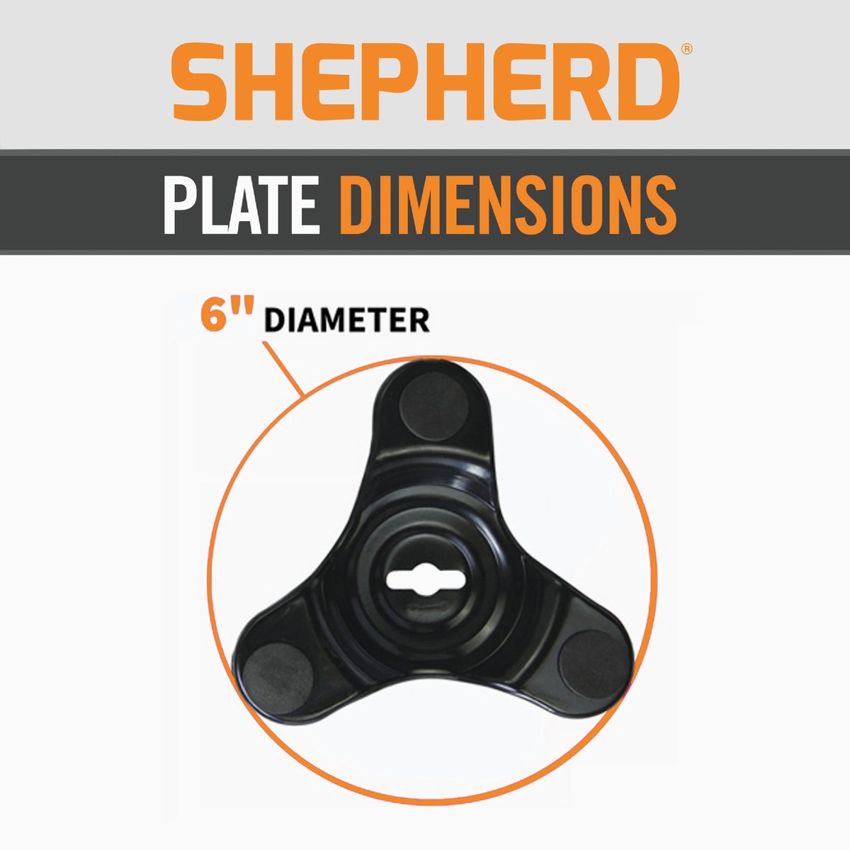 Shepherd Hardware Polyolefin 6 In. Tri-Dolly Caster Image 3