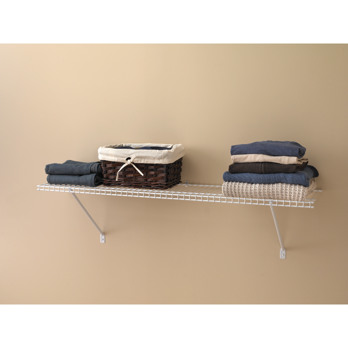 ClosetMaid SuperSlide 6 Ft. W. x 12 In. D. Ventilated Closet Shelf, White Image 2