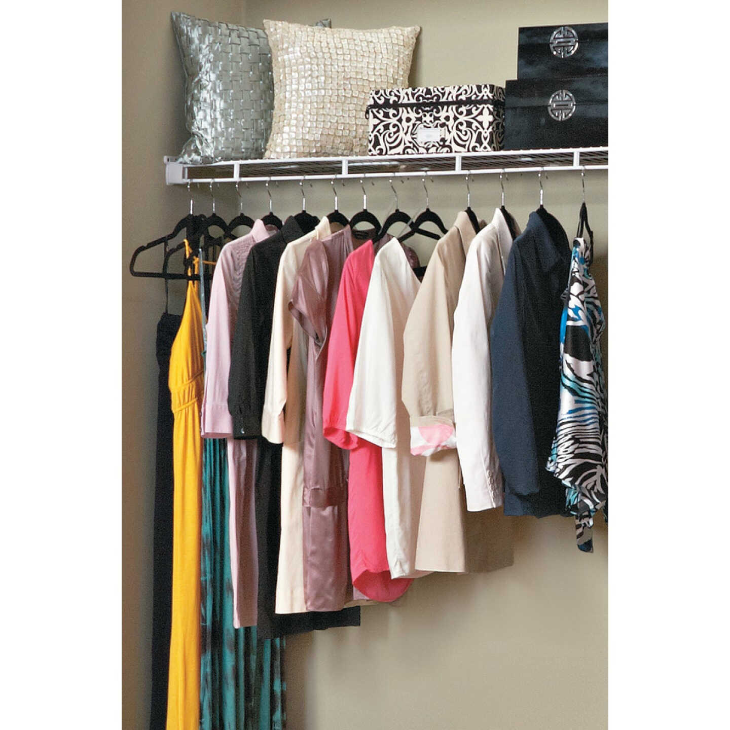 ClosetMaid 12 Ft. W. x 12 In. D. Ventilated Shelf & Rod Closet Shelf, White Image 2