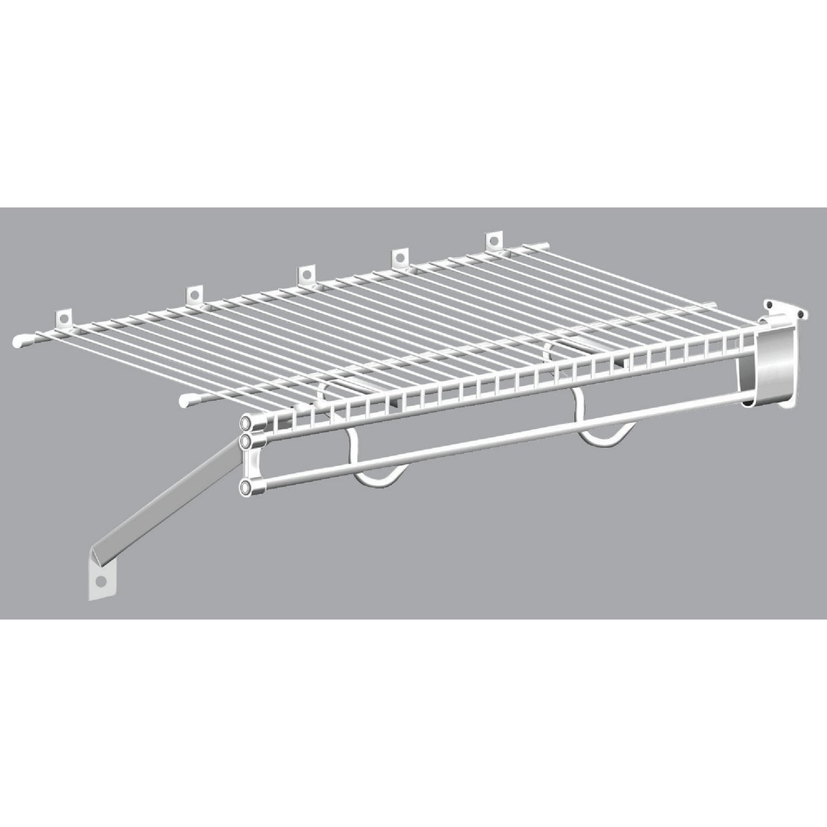 ClosetMaid TotalSlide 12 Ft. W. x 12 In. D. Ventilated Wire Shelf & Rod, White