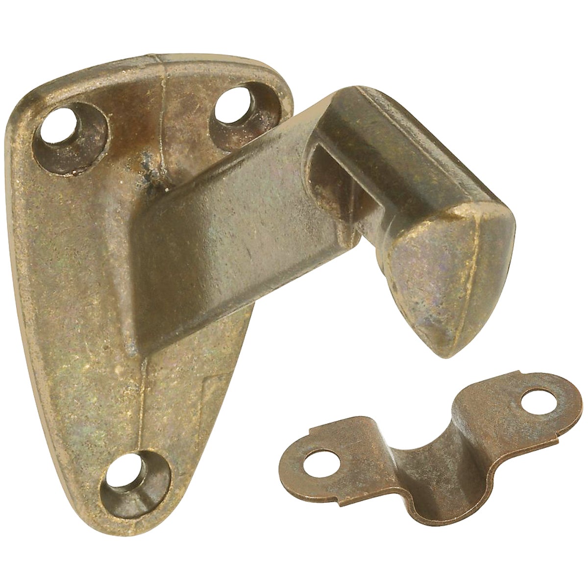 National Hardware Antique Brass Zinc Handrail Bracket with Steel Strap