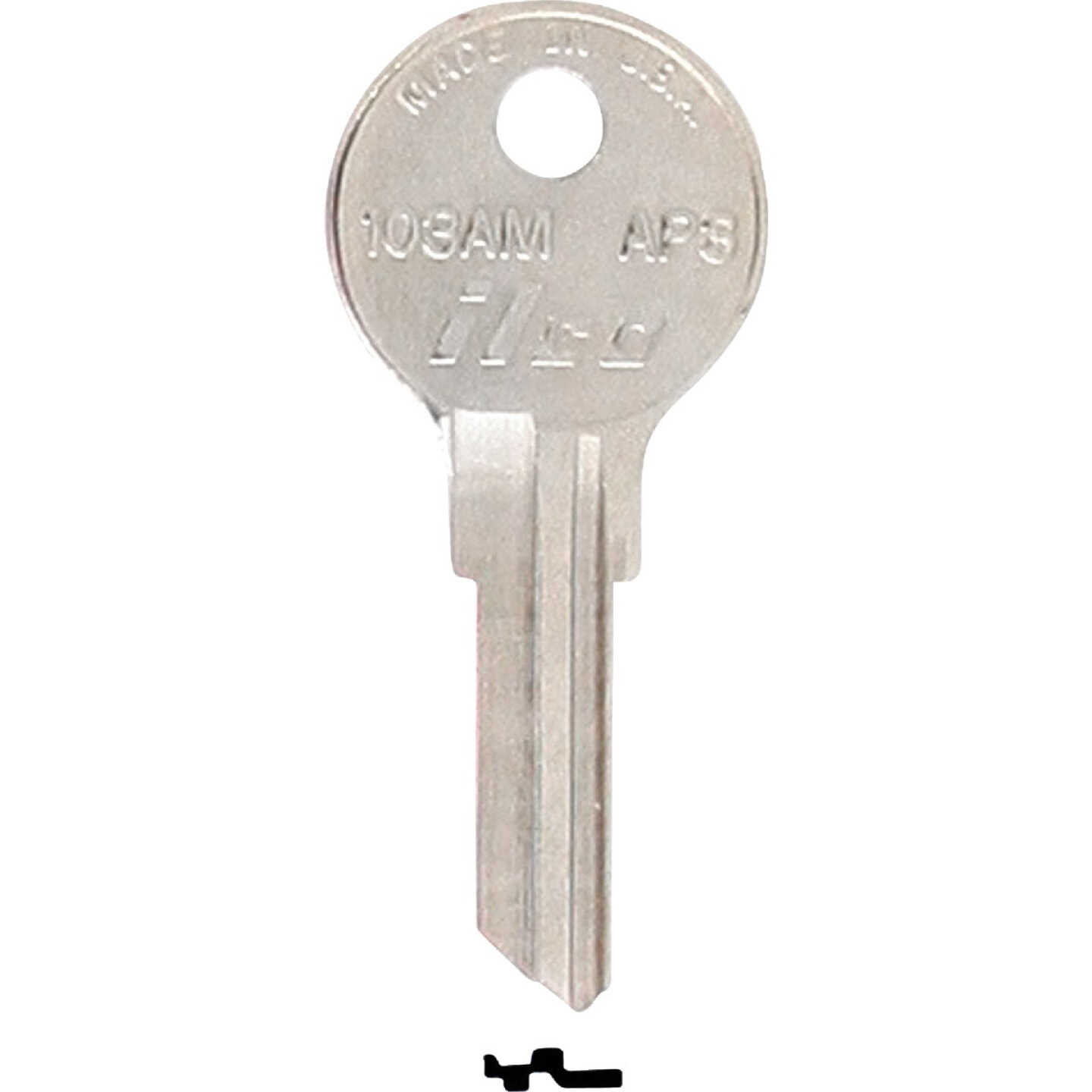 ILCO APS Nickel Plated File Cabinet Key, AP3 / 103AM (10-Pack) Image 1