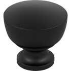 Amerock Chalice 1.25 In. Dia. Round Matte Black Knob Image 1