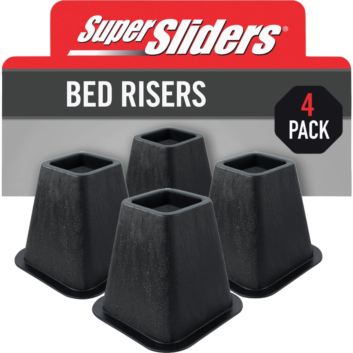 Super Sliders 6 In. Bed Risers (4-Pack)