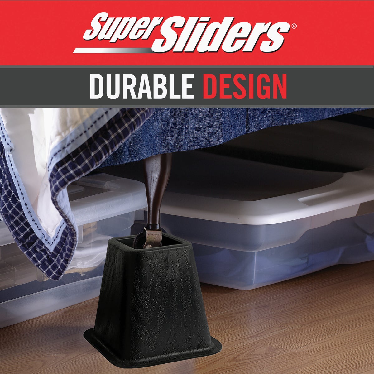 Super Sliders 6 In. Bed Risers (4-Pack) Image 3